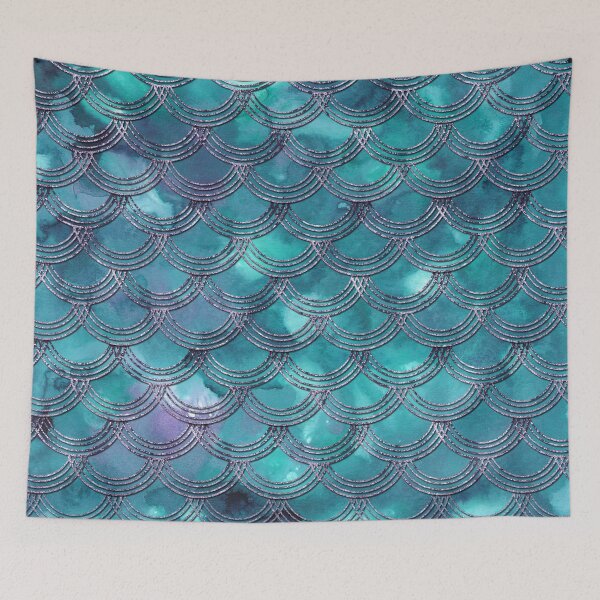 Item preview, Teal Purple Mermaid Scales Glam #1 (Photo of Glitter Only - Not Reflective) designed and sold by Anita's & Bella's Art.