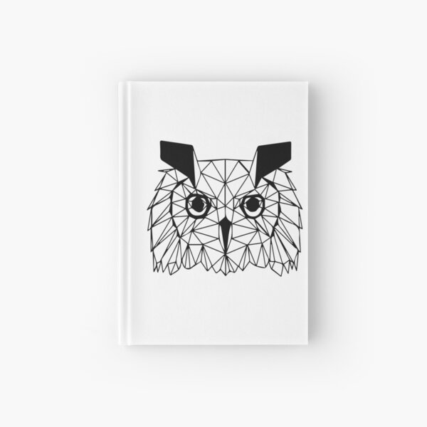 buho geometrico I Arte geometrico I line art Cuaderno de tapa dura