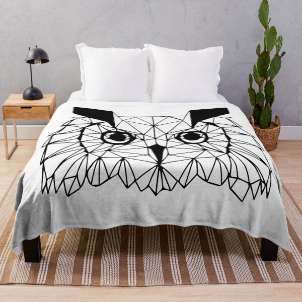 Item preview, geometric owl I geometric art I line art designed and sold by Unpredictable Lab.