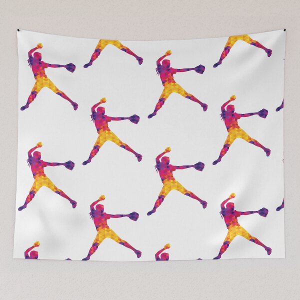 Item preview, Colorful Female Softball pitcher designed and sold by tfortier.