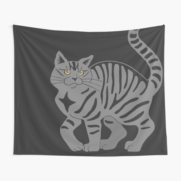 Gray Tabby Cat - tiger stripe Tapestry