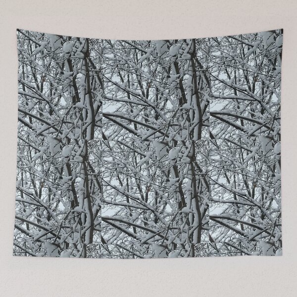 Item preview, Snowstorm on tree branches in Chicago designed and sold by djrunnels.