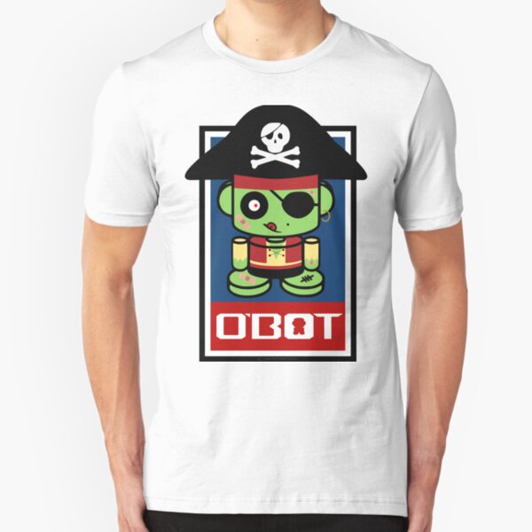 Pirate Zombie O'bot 2.1 Slim Fit T-Shirt