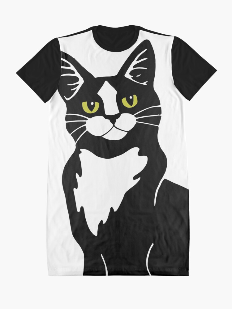 Alternate view of Tuxedo Cat Graphic T-Shirt Dress