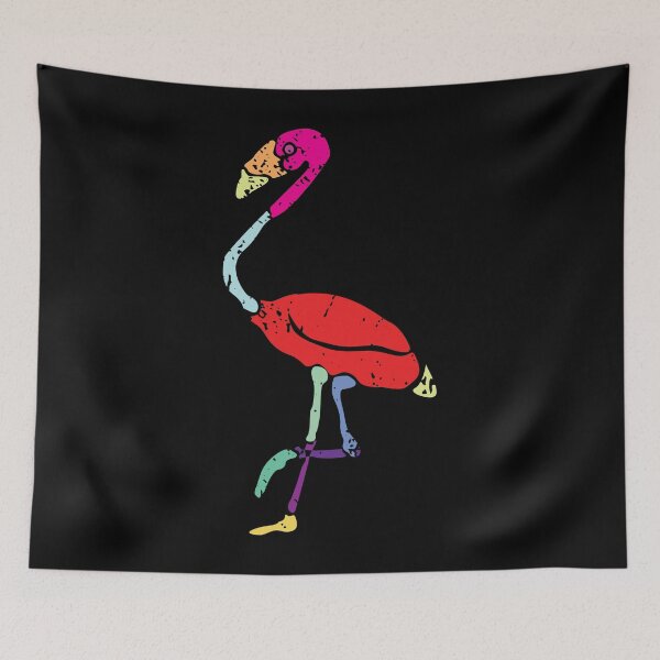 Item preview, Abstract bird (flamingo) in colorful psychedelic colors designed and sold by BiZepsM0.