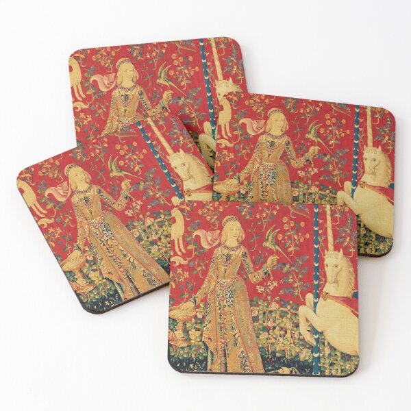 Item preview, LADY AND UNICORN Taste Detail ,Red Green Fantasy Flowers,Animals designed and sold by BulganLumini.