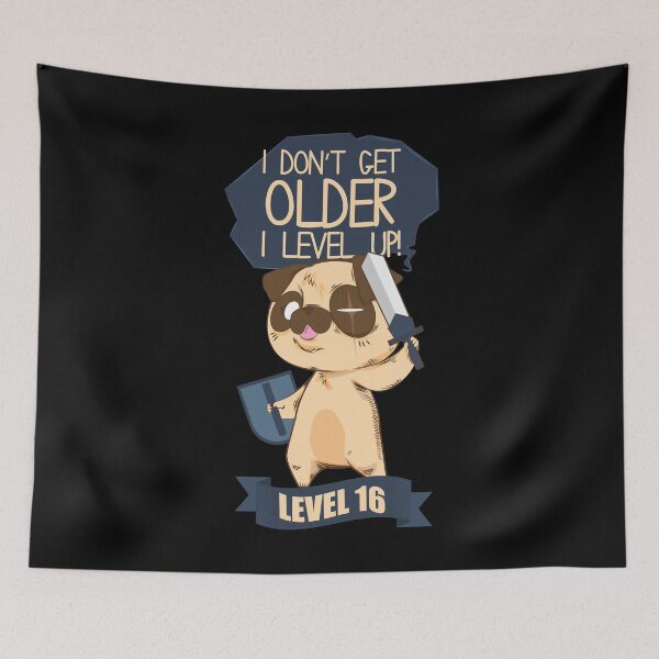 Item preview, Gamer birthday gift I level up dog designed and sold by alexngn.