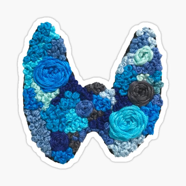 Thyroid Disease Awareness Embroidery Sticker