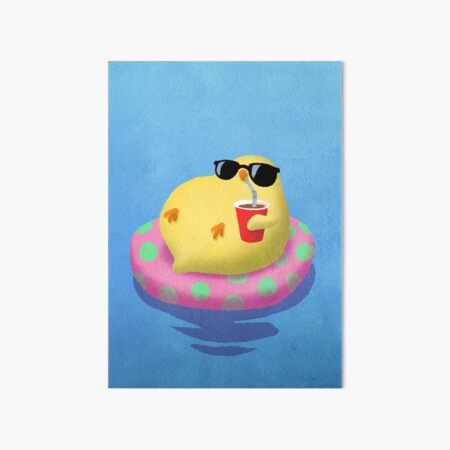 Chick on vacation Art Board Print