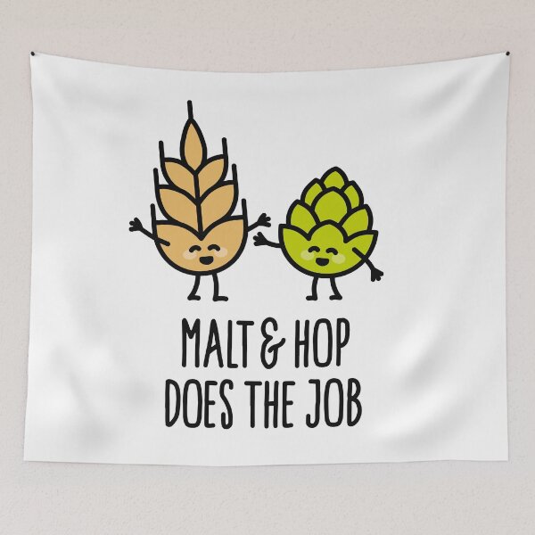 Item preview, Malt and hop does the job hipster beer brewing designed and sold by LaundryFactory.