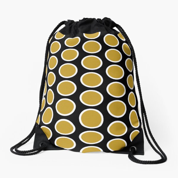 Yellow Dot Drawstring Bag