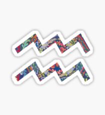 Aquarius Star Sign Sticker