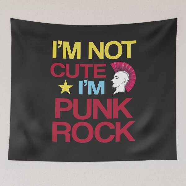 Item preview, Not Cute I'm Punk Rock 80s Design designed and sold by fermo.