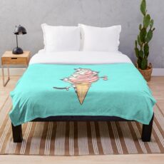 Katzen & Soft Serve Fleecedecke