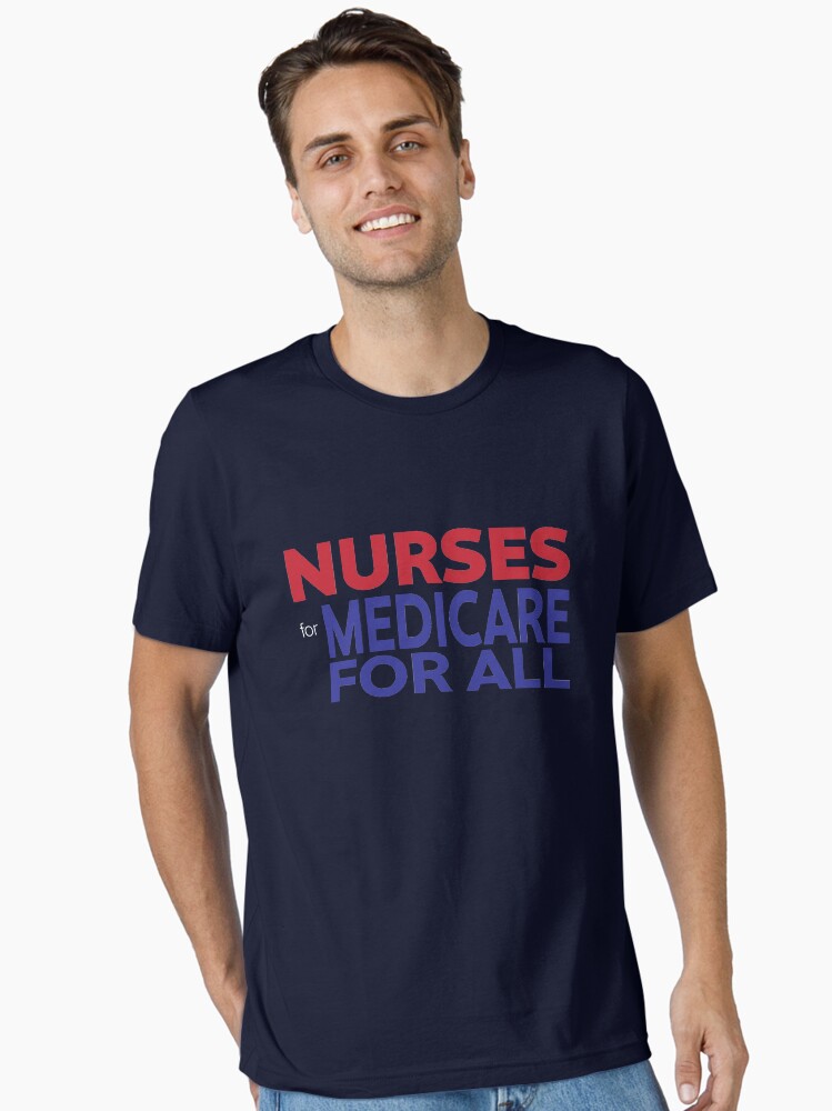 Thumbnail 2 of 7, Essential T-Shirt, Nurses for Medicare for All designed and sold by willpate.