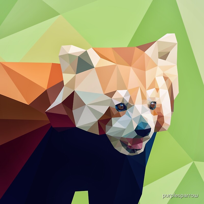 panda geometric drawing