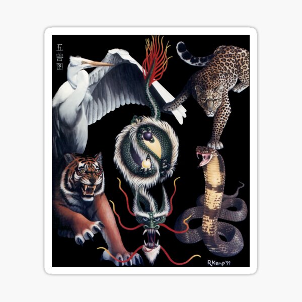 The Five Animals Sticker