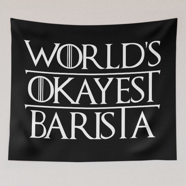 Item preview, Worlds Okayest Barista Funny Sarcastic for Best Baristas designed and sold by elhefe.