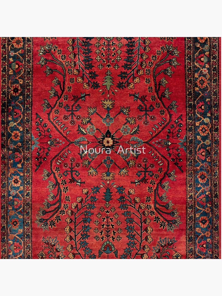 Red Persian Carpet - Persian Vintage Antique Carpet Nature Fine Art by del286
