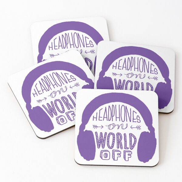 Item preview, purple headphones on world off designed and sold by daisydebby.