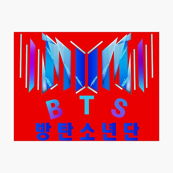 BTS Nuevo Logo BWL | 방탄 소년단 Lámina fotográfica