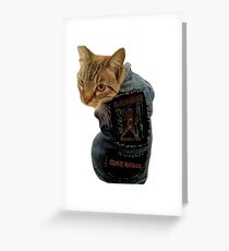 Iron Maiden Cat Greeting Card