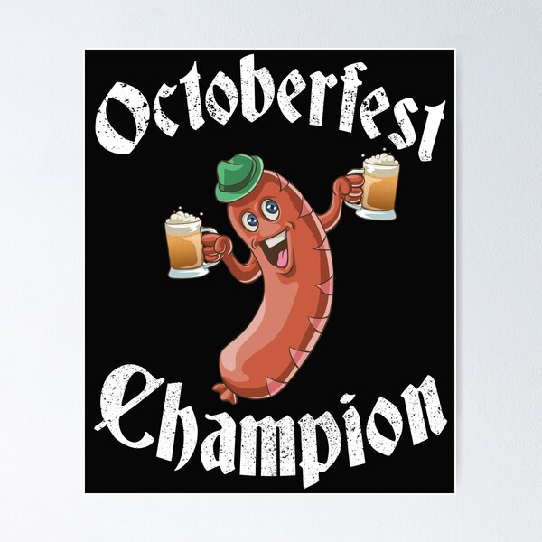 Item preview, Oktoberfest Prost  Sausage Beer Drinking designed and sold by Bendthetrend.