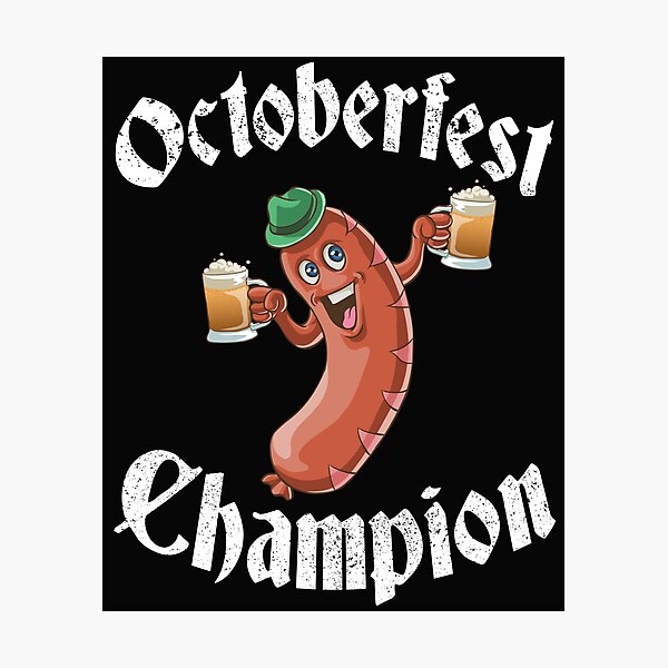 Item preview, Oktoberfest Prost  Sausage Beer Drinking designed and sold by Bendthetrend.