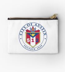 City of Austin Seal with 512 Area Code Zipper Pouch