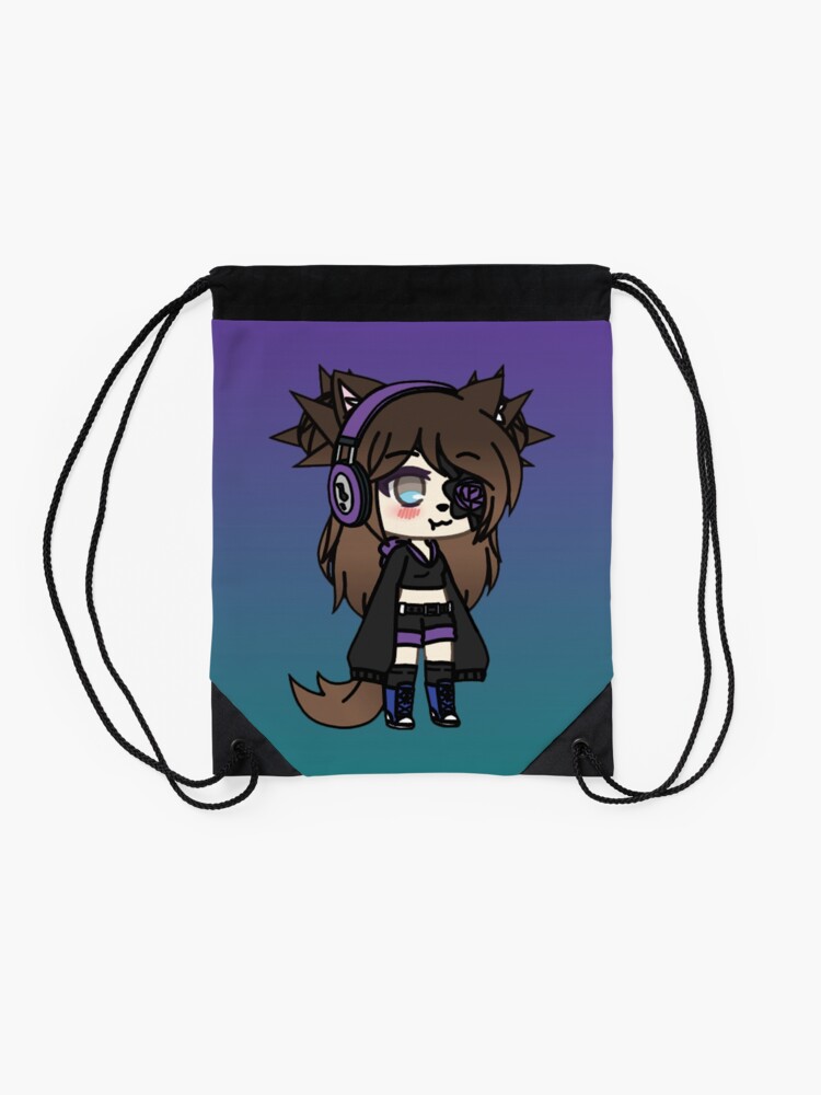 Gacha Life Series Karin The Strange Goth Girl With The Eye Patch Drawstring Bag By Pignpix Redbubble