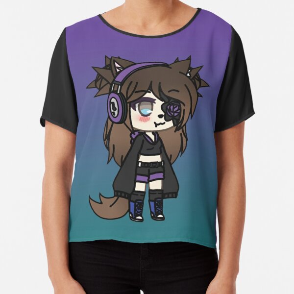 Camiseta masculina da série Gacha Life, Karin, a estranha gótica