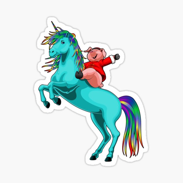 Unicorn Pig Stickers Redbubble - adopt me roblox caballo roblox codes 2019 for music