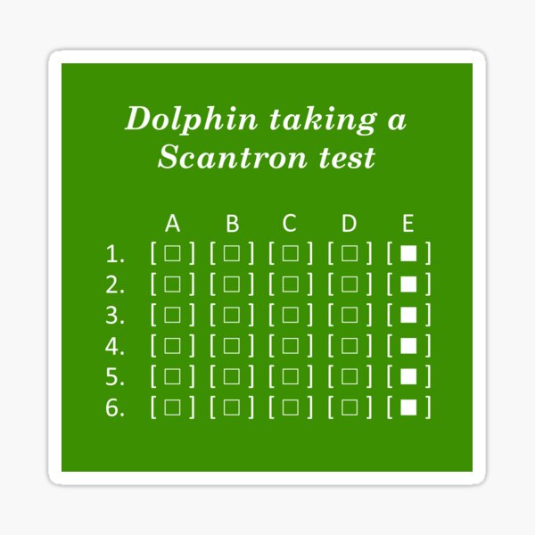 Dolphin Scatron Meme Sticker