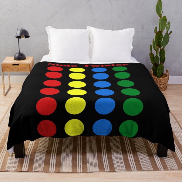 Naked Twister Parody Bedspread Throw Blanket