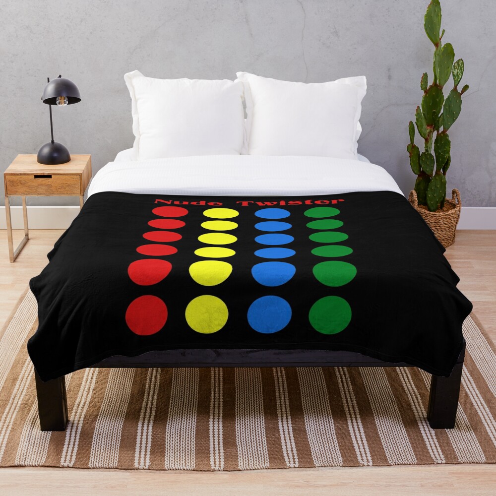 Naked Twister Parody Bedspread Comforter By Stickersandtees