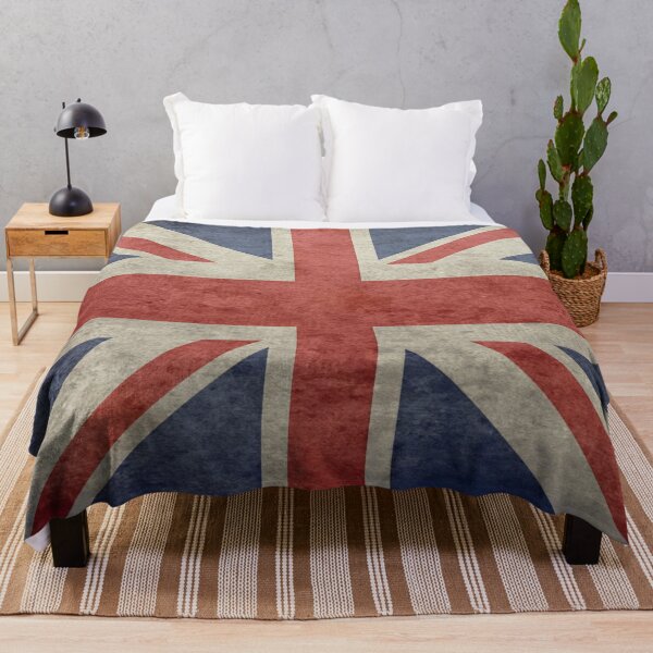 Union Jack Throw Blanket - Warm Winter Blanket with UK Flag Throw Blanket