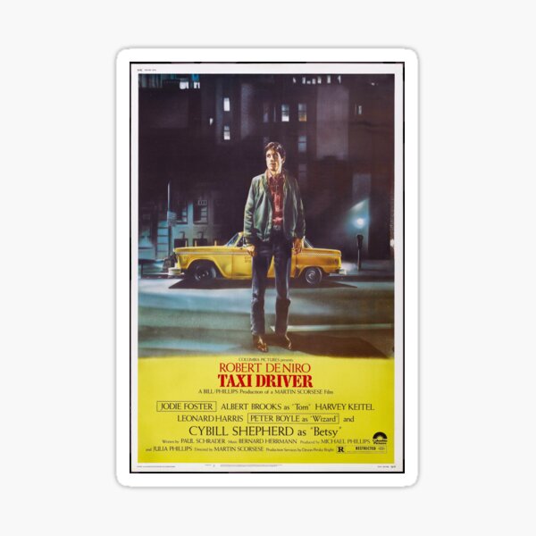 Taxi Driver Poster Artwork for Prints, Posters, Postcards, Tshirts, Bags, Men, Women Sticker