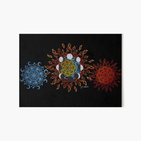 Vista previa del artículo con la obra «Mandala sol y luna», diseñado y vendido por Yruslex.