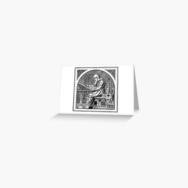 Item preview, Monk At Medieval Writing Desk designed and sold by Cat Lady Designs.