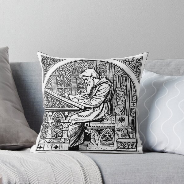 Item preview, Monk At Medieval Writing Desk designed and sold by Cat Lady Designs.