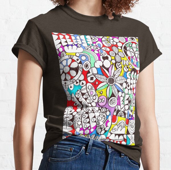 Flower Power (psychedelic abstract art) Classic T-Shirt