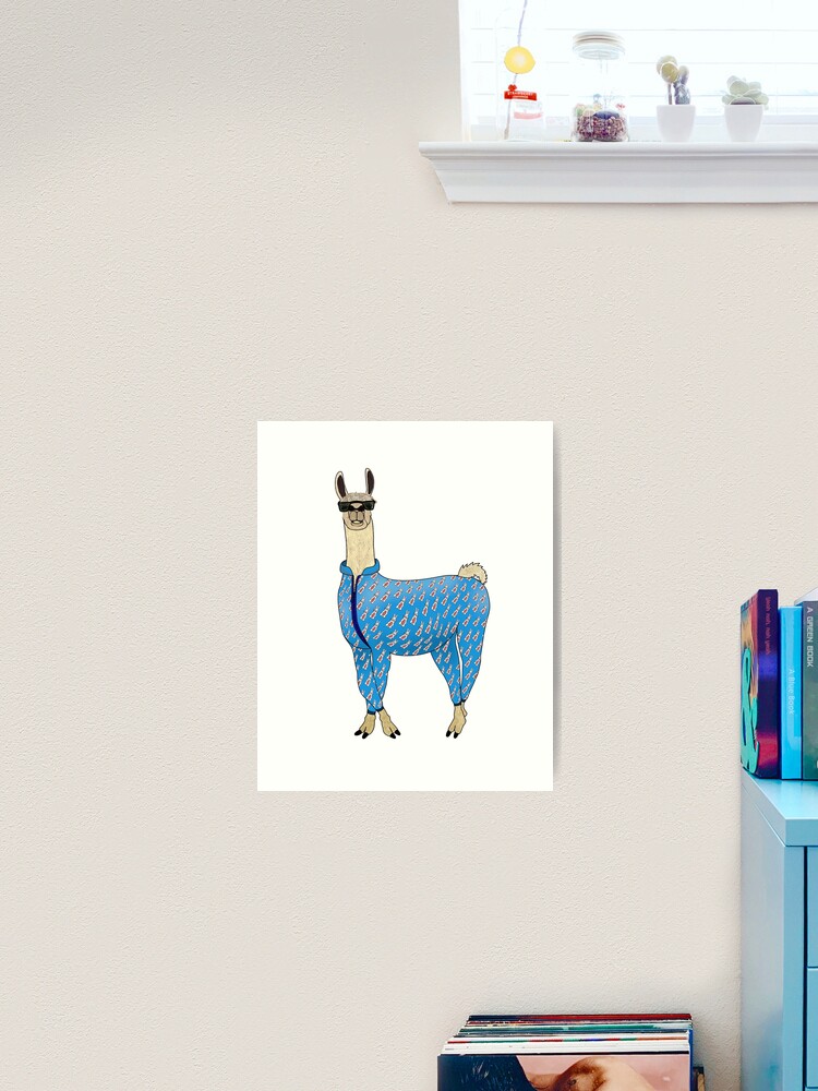  Amanti Art Framed Wall Art Print (33x41) Pyjama Llama