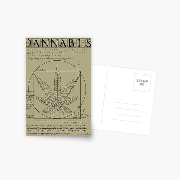 CANNABIS MARIHUANA MARIJUANA POSTKARTE POSTCARD # 70 GRASBLATT GRASSLEAVE GRAS 