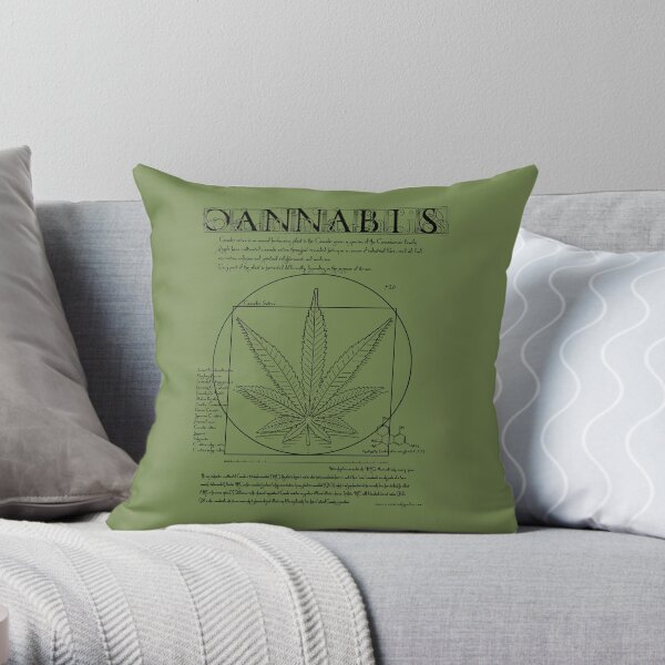 Cannabis de Vitruvio Cojín