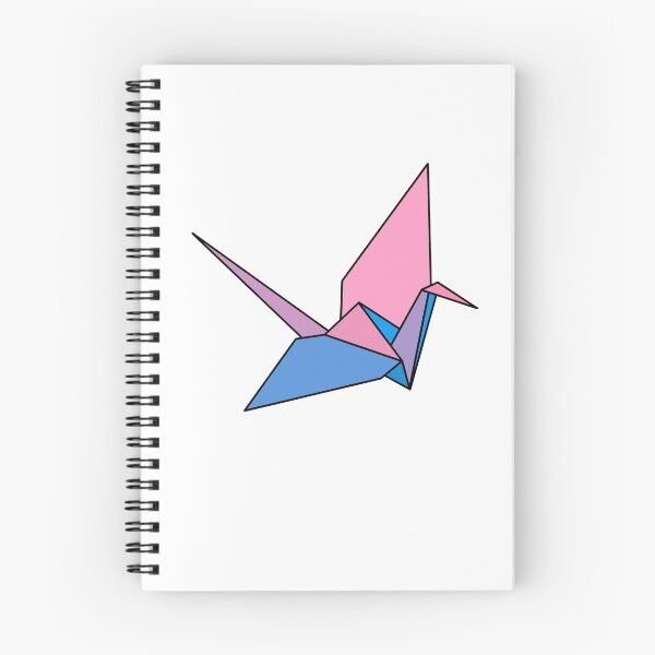 Artikelvorschau, Origami Kranich Rosa Blau entworfen und verkauft von aircoucou.