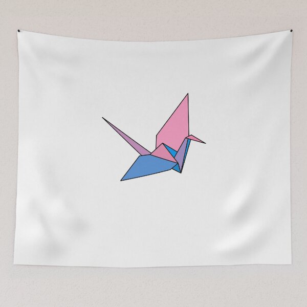 Item preview, Origami Kranich Pink Blue designed and sold by aircoucou.