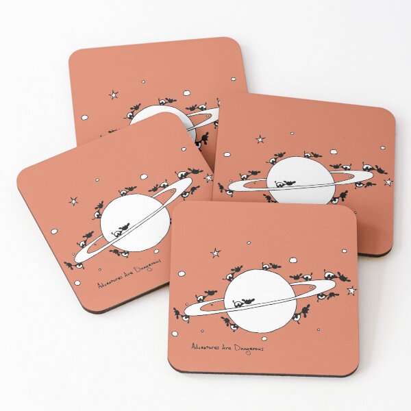 Cows on Saturn Coasters (Set of 4)