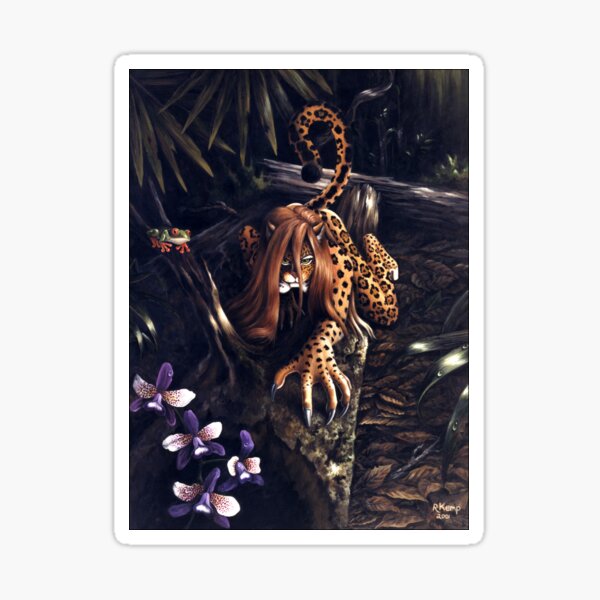 Makin' the Rounds - jaguar woman Sticker