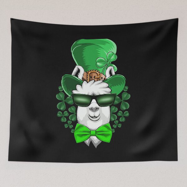 Item preview, llama Leprechaun Shamrock Hat designed and sold by Bendthetrend.