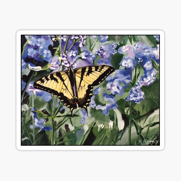 Yellow Swallowtail Butterfly Sticker